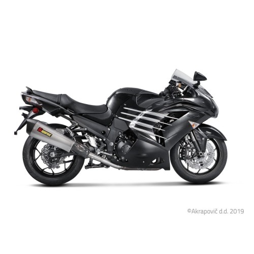 Akrapovic Silenziatore Omologato Titanio per Kawasaki ZZR 1400 / ZX R 2014 / 2012-2020