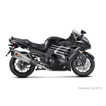 Akrapovic Silenziatore Omologato Titanio per Kawasaki ZZR 1400 / ZX R 2014 / 2012-2020