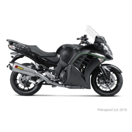 Akrapovic Silenziatore Omologato Carbonio Titanio per Kawasaki 1400 GTR / CONCOURS 1400 GTR CONCOURS 2014 / 2008-2017
