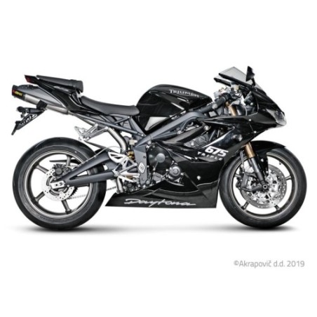 Akrapovic Silenziatore Omologato Carbonio Titanio per Triumph DAYTONA 675 / 675 R 675 675 R 2006-2012 / 2011-2012