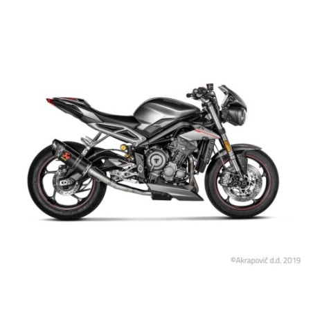 Akrapovic Silenziatore Non omologato Carbonio per Triumph STREET TRIPLE 765 S / R / RS 2017-2019