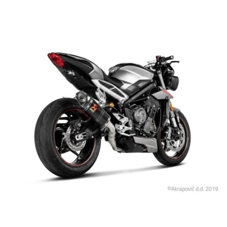 Akrapovic Silenziatore Non omologato Carbonio per Triumph STREET TRIPLE 765 S / R / RS 2017-2019
