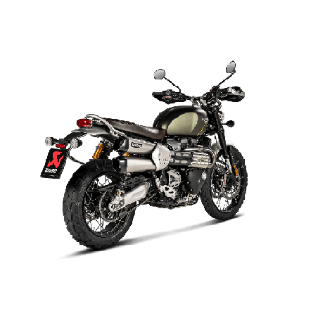 Akrapovic Scarico Omologato Carbonio Titanio per Triumph Scrambler 1200 2019-2020