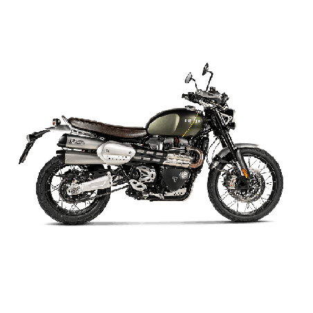 Akrapovic Scarico Omologato Carbonio Titanio per Triumph Scrambler 1200 2019-2020