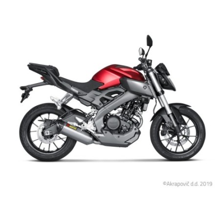 Akrapovic Scarico Completo Omologato Inox per Yamaha MT 125 2014-2019