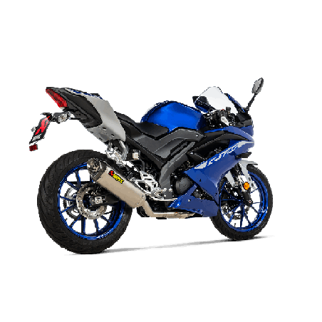 Akrapovic Scarico Completo Omologato Carbonio Titanio Inox per Yamaha MT 125 2021-2026