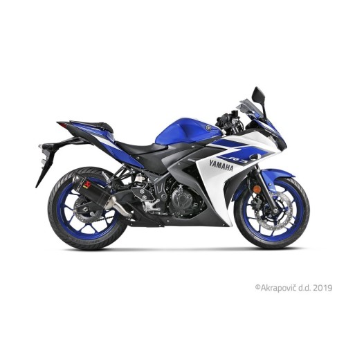 Akrapovic Silenziatore Omologato Carbonio per Yamaha YZF-R / YZF-R3 YZF-R 2025 YZF-R3 2025 / 2014-2016