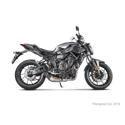 Akrapovic Scarico Completo Omologato Titanio Inox per Yamaha MT 07 / FZ7 2014-2020