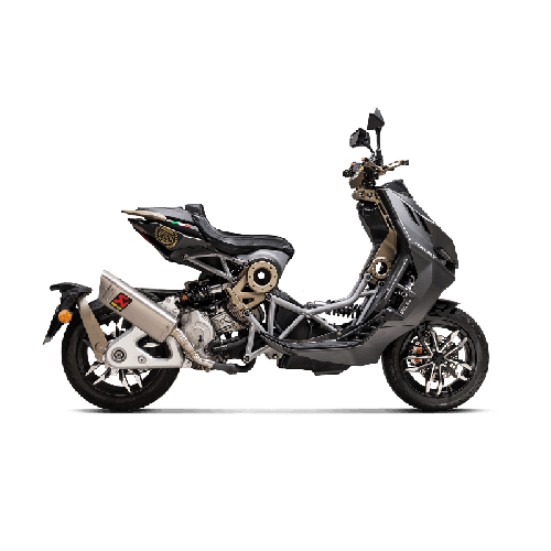 Akrapovic Silenziatore Non omologato Titanio per Piaggio DRAGSTER 125 / 200 2021-2024