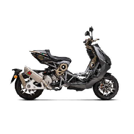 Akrapovic Silenziatore Non omologato Titanio per Piaggio DRAGSTER 125 / 200 2021-2024