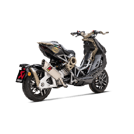 Akrapovic Silenziatore Non omologato Titanio per Piaggio DRAGSTER 125 / 200 2021-2024
