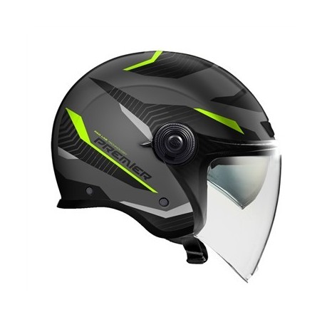Casco Jet Premier City Fly Evo Grafica FA Grafica Y17 Nero Opaco | Motorsportstore