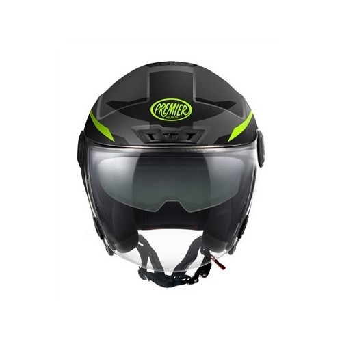 Casco Jet Premier City Fly Evo Grafica FA Grafica Y17 Nero Opaco | Motorsportstore