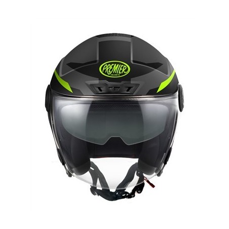 Casco Jet Premier City Fly Evo Grafica FA Grafica Y17 Nero Opaco | Motorsportstore