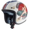 Casco Jet Premier Classic Grafica PINUP Bianco Nero Opaco | Motorsportstore