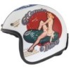 Casco Jet Premier Classic Grafica PINUP Bianco Nero Opaco | Motorsportstore