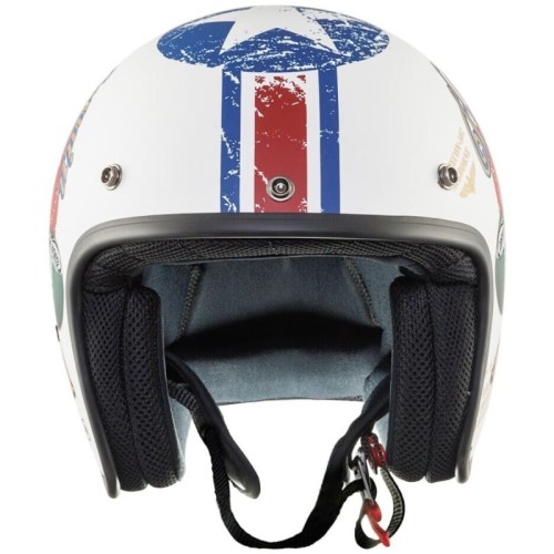 Casco Jet Premier Classic Grafica PINUP Bianco Nero Opaco | Motorsportstore