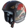 Casco Jet Premier Classic Grafica PINUP Nero Opaco | Motorsportstore