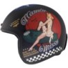 Casco Jet Premier Classic Grafica PINUP Nero Opaco | Motorsportstore