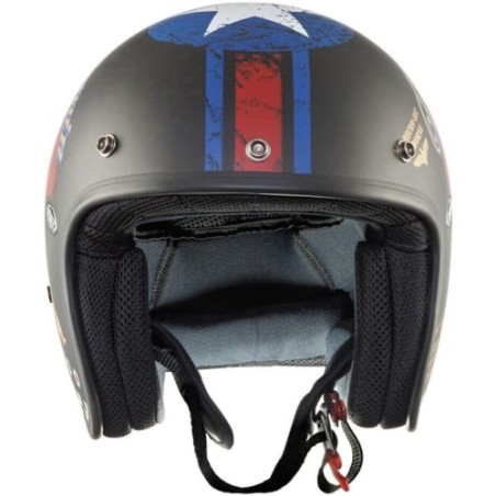 Casco Jet Premier Classic Grafica PINUP Nero Opaco | Motorsportstore