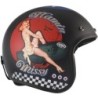 Casco Jet Premier Classic Grafica PINUP Nero Opaco | Motorsportstore
