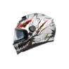 Casco Integrale Premier Commander Grafica AL Bianco Nero Opaco | Motorsportstore