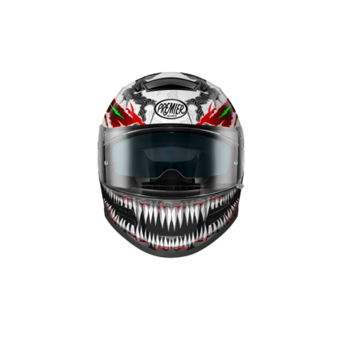 Casco Integrale Premier Commander Grafica AL Bianco Nero Opaco | Motorsportstore