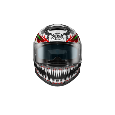 Casco Integrale Premier Commander Grafica AL Bianco Nero Opaco | Motorsportstore