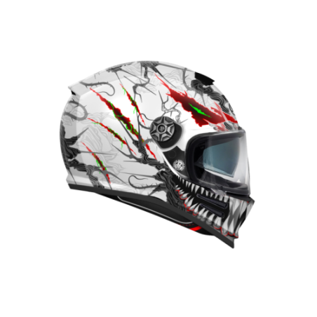 Casco Integrale Premier Commander Grafica AL Bianco Nero Opaco | Motorsportstore