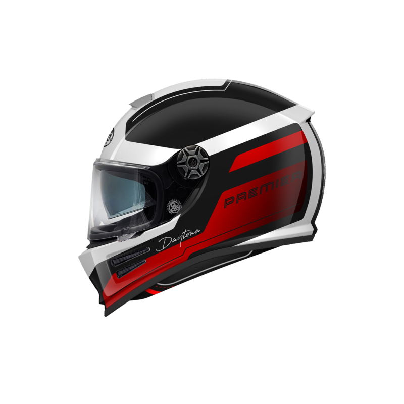 Casco Integrale Premier Commander Grafica DA Bianco Rosso Nero Opaco | Motorsportstore