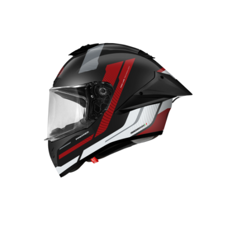 Casco Integrale Premier Monza Evo Grafica KS Bianco Rosso Nero Opaco | Motorsportstore