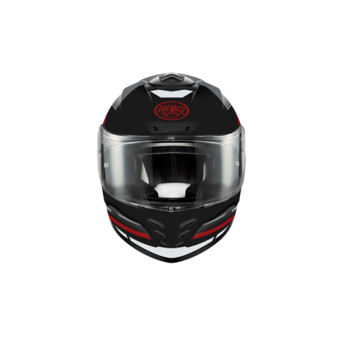 Casco Integrale Premier Monza Evo Grafica KS Bianco Rosso Nero Opaco | Motorsportstore