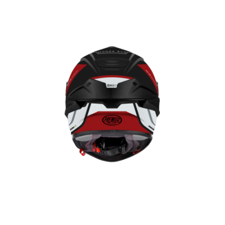 Casco Integrale Premier Monza Evo Grafica KS Bianco Rosso Nero Opaco | Motorsportstore