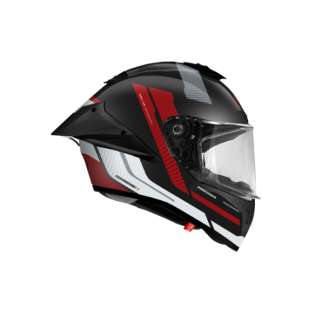 Casco Integrale Premier Monza Evo Grafica KS Bianco Rosso Nero Opaco | Motorsportstore