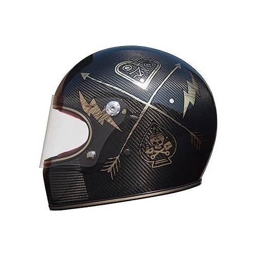 Casco Integrale Premier Trophy Carbonio Nx Oro Cromato | Motorsportstore