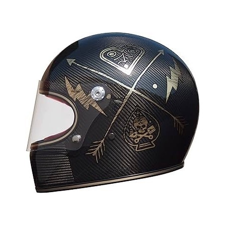 Casco Integrale Premier Trophy Carbonio Nx Oro Cromato | Motorsportstore