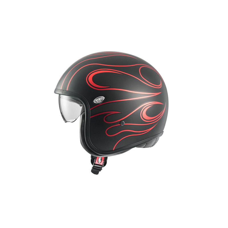Casco Jet Premier Vintage Grafica FR Rosso Cromato | Motorsportstore