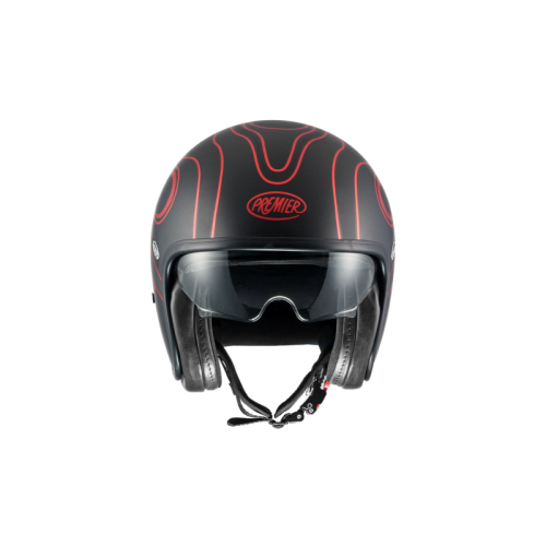 Casco Jet Premier Vintage Grafica FR Rosso Cromato | Motorsportstore