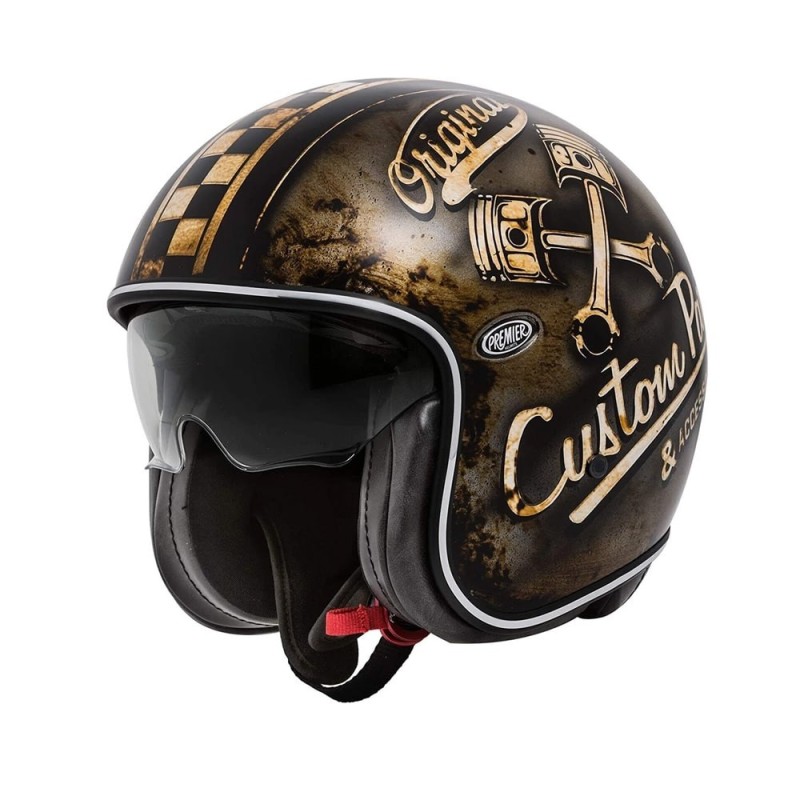 Casco Jet Premier Vintage Grafica OP Nero Opaco | Motorsportstore