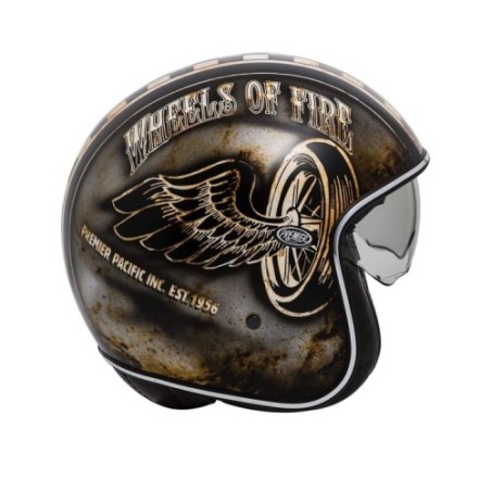 Casco Jet Premier Vintage Grafica OP Nero Opaco | Motorsportstore