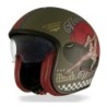 Casco Jet Premier Vintage Grafica PINUP Military Nero Opaco | Motorsportstore