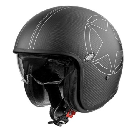 Casco Jet Premier Vintage Grafica STAR Carbonio Nero Opaco | Motorsportstore