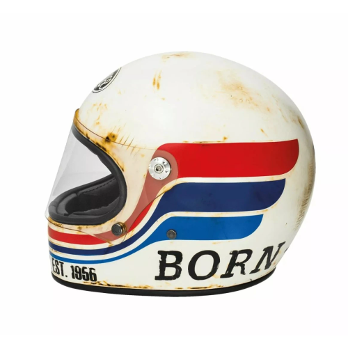 Casco Integrale Premier Trophy Grafica BTR Bianco Nero Opaco | Motorsportstore