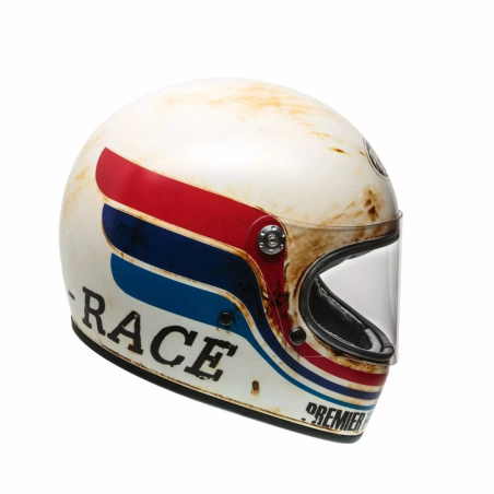 Casco Integrale Premier Trophy Grafica BTR Bianco Nero Opaco | Motorsportstore