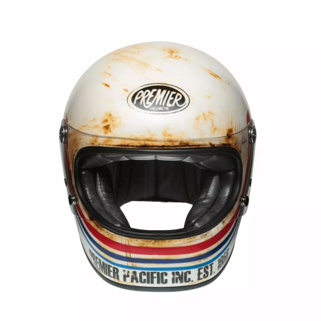 Casco Integrale Premier Trophy Grafica BTR Bianco Nero Opaco | Motorsportstore