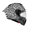 Casco Integrale Premier Monza Evo Grafica PT Bianco Nero Opaco | Motorsportstore