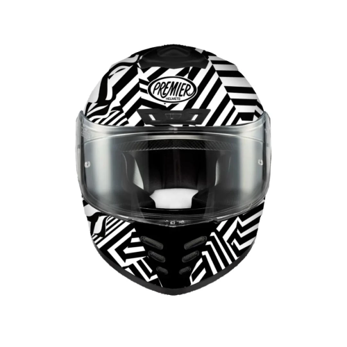 Casco Integrale Premier Monza Evo Grafica PT Bianco Nero Opaco | Motorsportstore