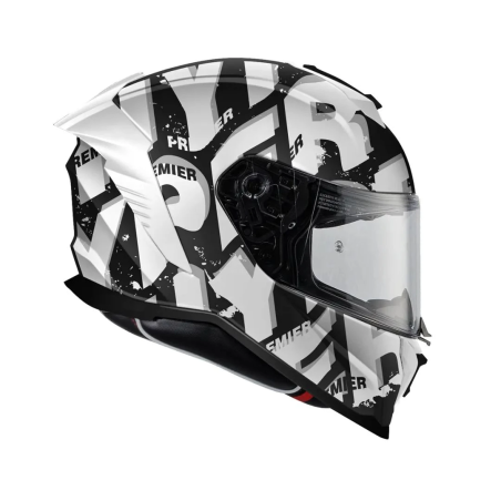 Casco Integrale Premier Hyper Grafica SR Bianco Nero Opaco | Motorsportstore