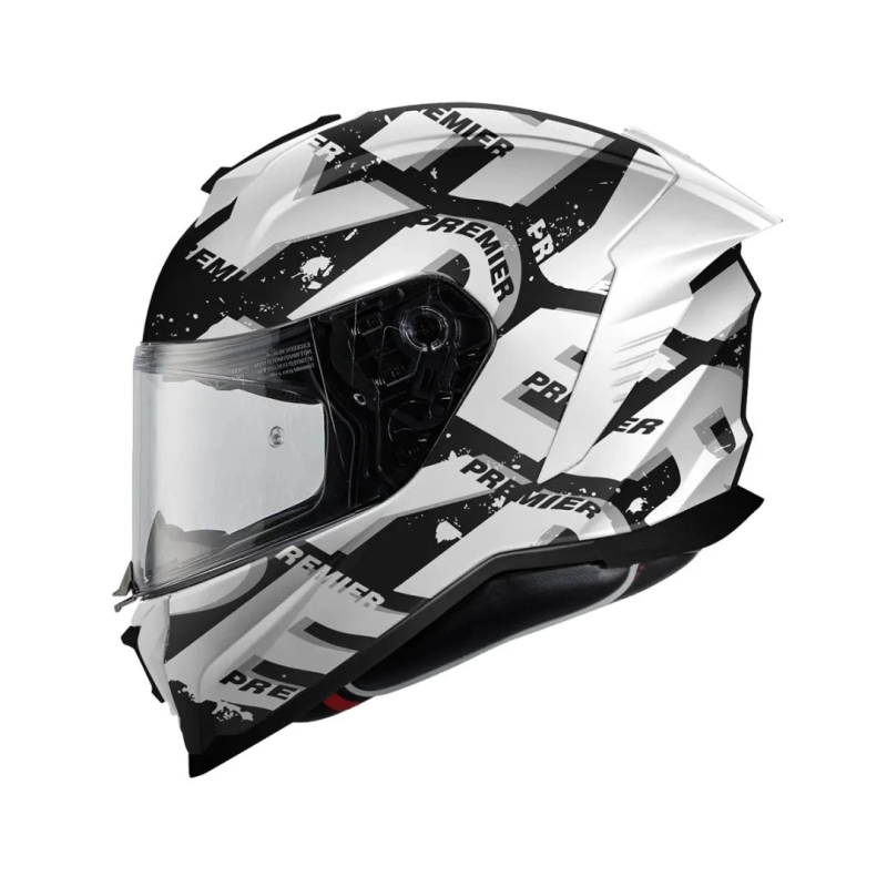 Casco Integrale Premier Hyper Grafica SR Bianco Nero Opaco | Motorsportstore