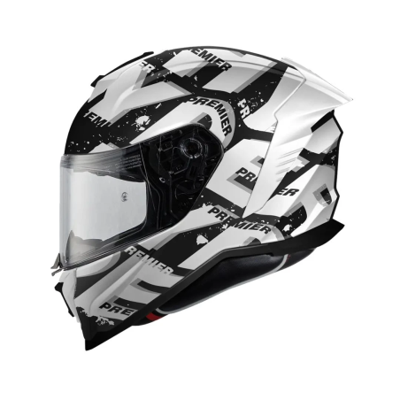 Casco Integrale Premier Hyper Grafica SR Bianco Nero Opaco | Motorsportstore
